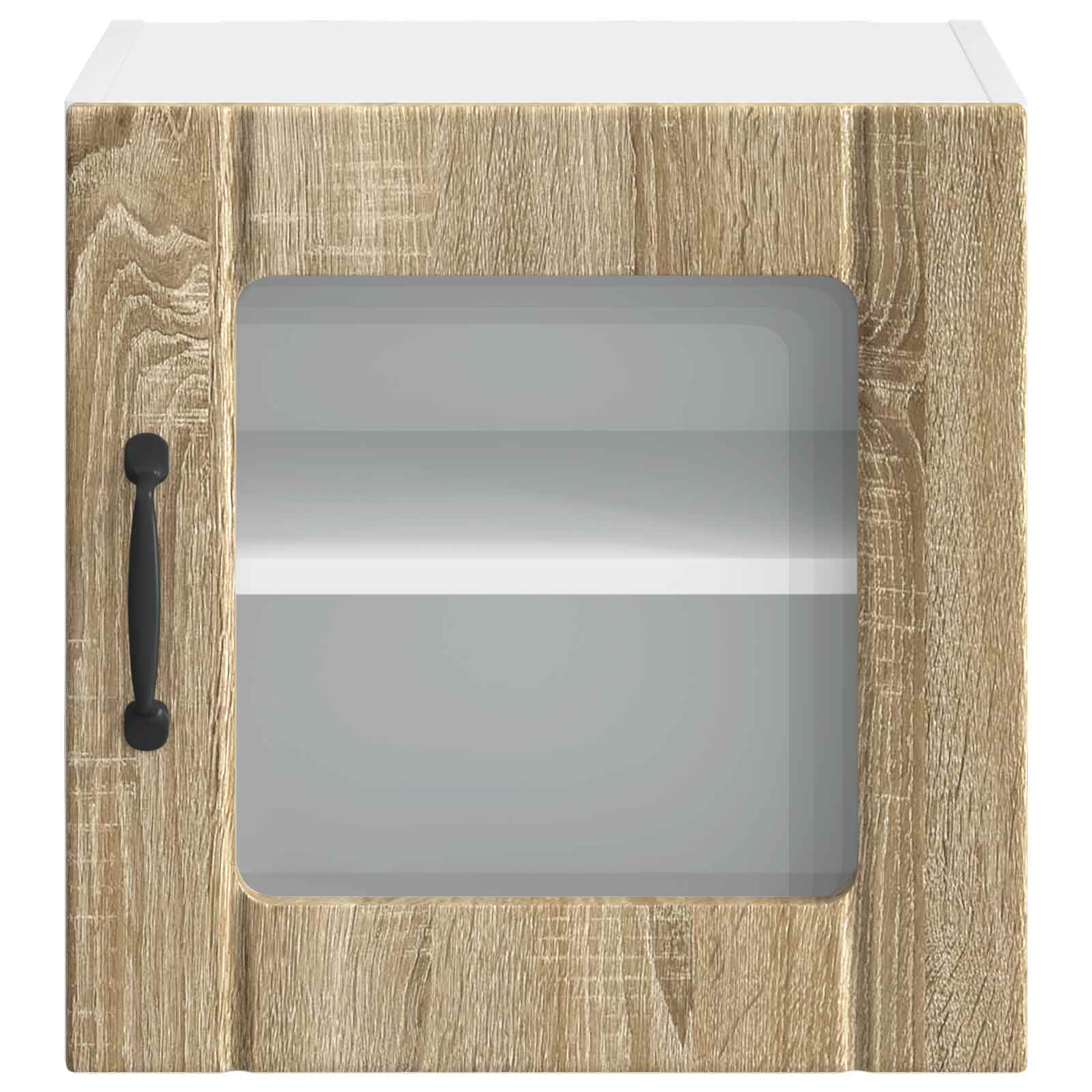 vidaXL Wandglas-Schrank LUCCA Sonoma-Eiche 40 x 31 x 40 cm