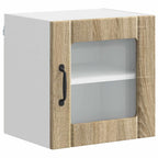 vidaXL Wandglas-Schrank LUCCA 2 pcs Sonoma-Eiche 40 x 31 x 40 cm
