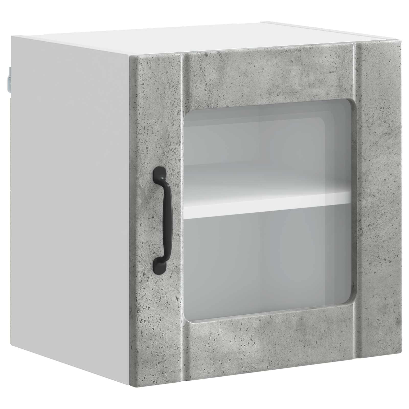 vidaXL Wandglas-Schrank LUCCA Betongrau 40 x 31 x 40 cm Holzwerkstoff