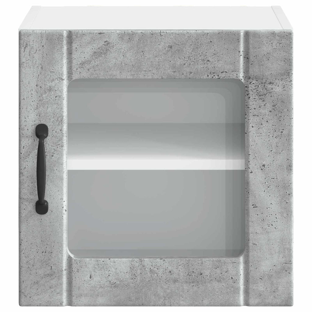 vidaXL Wandglas-Schrank LUCCA Betongrau 40 x 31 x 40 cm Holzwerkstoff