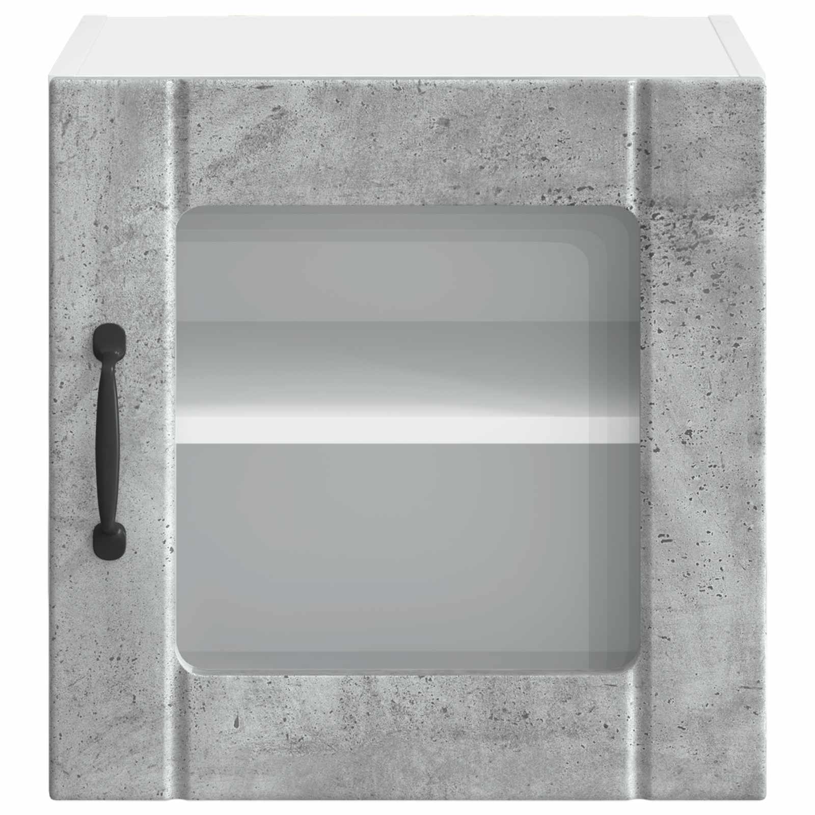 vidaXL Wandglas-Schrank LUCCA Betongrau 40 x 31 x 40 cm Holzwerkstoff