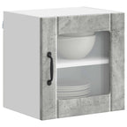 vidaXL Wandglas-Schrank LUCCA Betongrau 40 x 31 x 40 cm Holzwerkstoff
