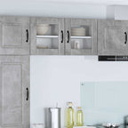 vidaXL Wandglas-Schrank LUCCA 2 pcs Betongrau 40 x 31 x 40 cm