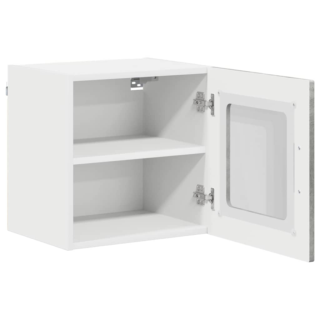 vidaXL Wandglas-Schrank LUCCA 2 pcs Betongrau 40 x 31 x 40 cm