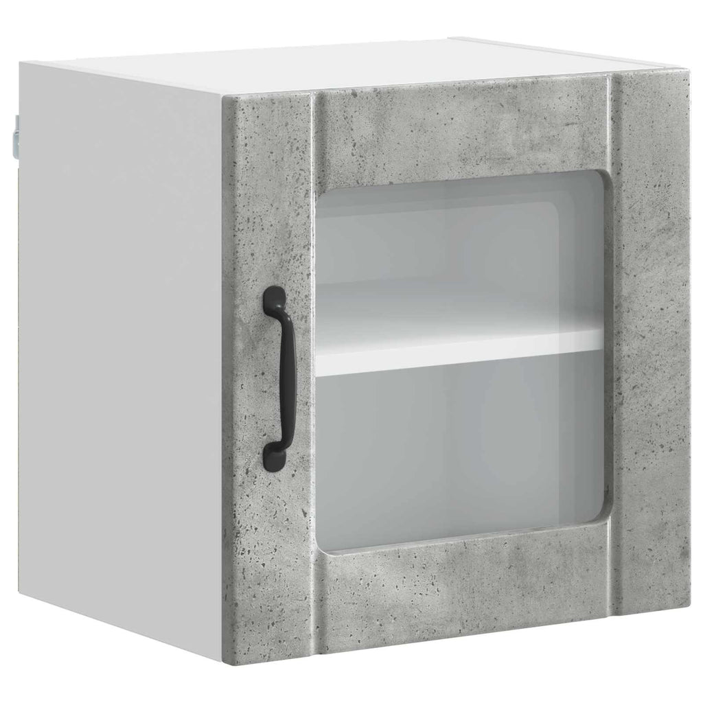 vidaXL Wandglas-Schrank LUCCA 2 pcs Betongrau 40 x 31 x 40 cm