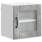 vidaXL Wandglas-Schrank LUCCA 2 pcs Betongrau 40 x 31 x 40 cm