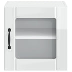 vidaXL Wandglas-Schrank LUCCA Hochglanz Weiß 40 x 31 x 40 cm