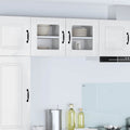 vidaXL Wandglas-Schrank LUCCA 2 pcs Hochglanz Weiß 40 x 31 x 40 cm
