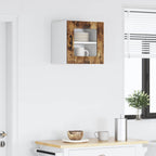 vidaXL Wandglas-Schrank LUCCA Geräucherte Eiche 40 x 31 x 40 cm