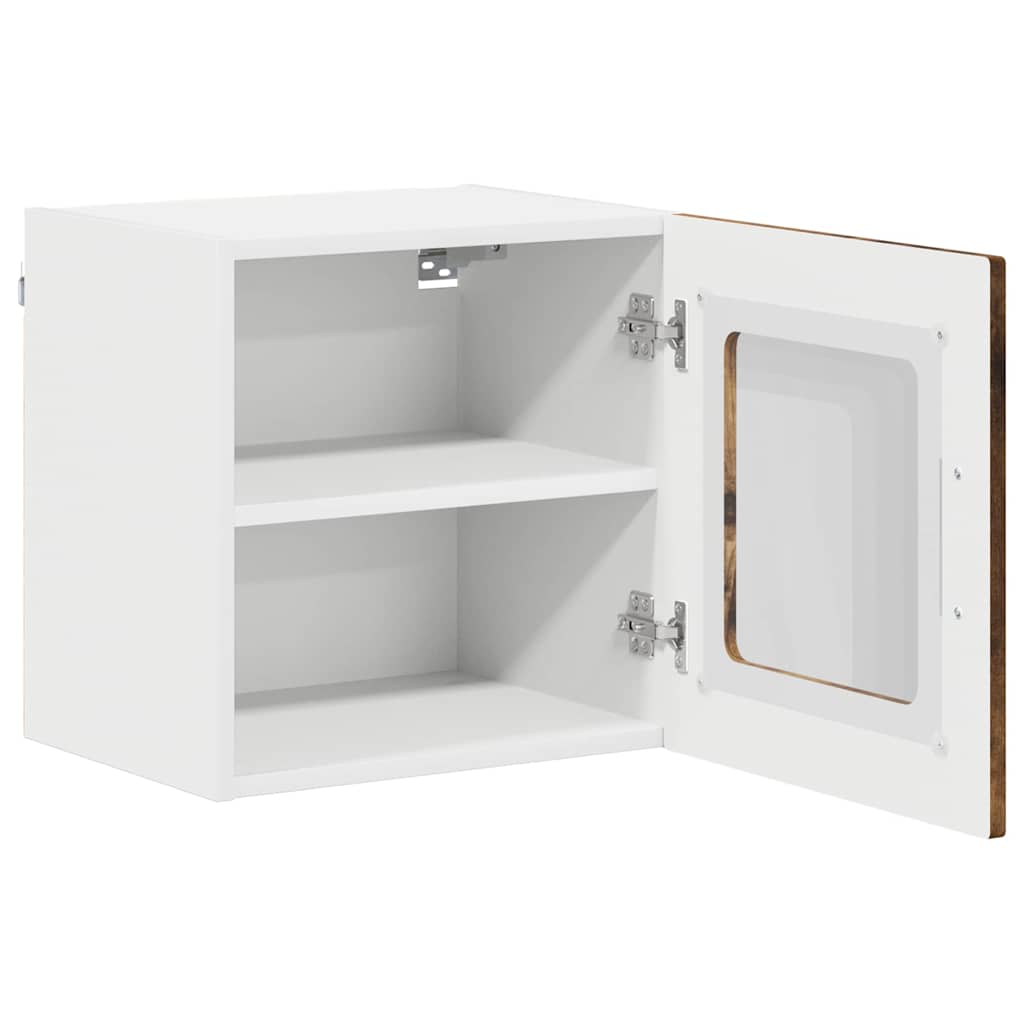 vidaXL Wandglas-Schrank LUCCA Geräucherte Eiche 40 x 31 x 40 cm