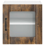 vidaXL Wandglas-Schrank LUCCA Geräucherte Eiche 40 x 31 x 40 cm