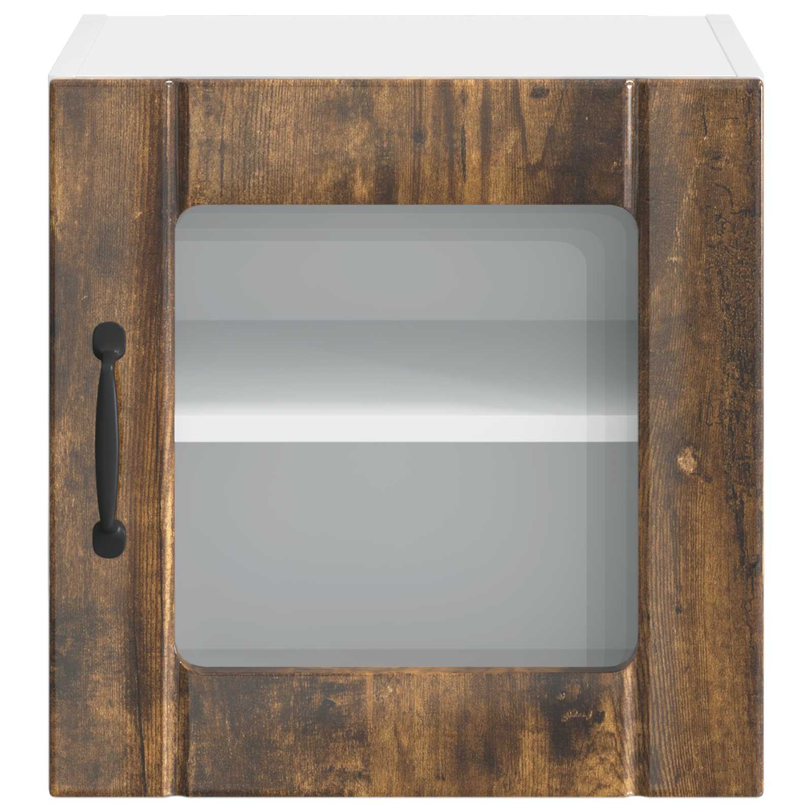 vidaXL Wandglas-Schrank LUCCA Geräucherte Eiche 40 x 31 x 40 cm