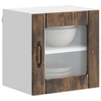 vidaXL Wandglas-Schrank LUCCA Geräucherte Eiche 40 x 31 x 40 cm