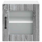 vidaXL Wandglas-Schrank LUCCA Graues Sonoma 40 x 31 x 40 cm