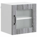 vidaXL Wandglas-Schrank LUCCA 2 pcs Graues Sonoma 40 x 31 x 40 cm