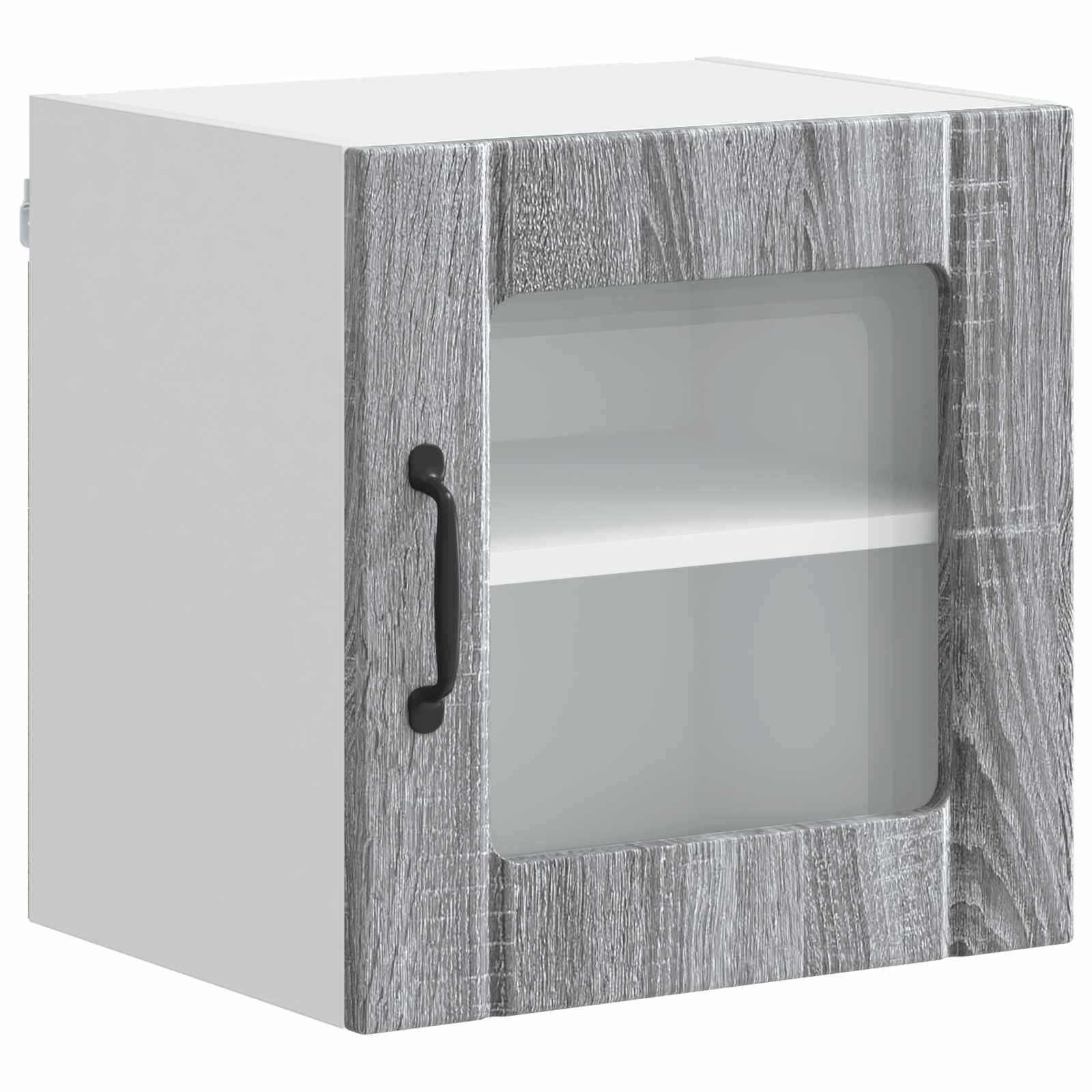 vidaXL Wandglas-Schrank LUCCA 2 pcs Graues Sonoma 40 x 31 x 40 cm