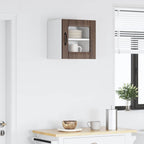 vidaXL Wandglas-Schrank LUCCA Brauneiche 40 x 31 x 40 cm Holzwerkstoff