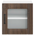 vidaXL Wandglas-Schrank LUCCA Brauneiche 40 x 31 x 40 cm Holzwerkstoff