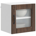 vidaXL Wandglas-Schrank LUCCA Brauneiche 40 x 31 x 40 cm Holzwerkstoff