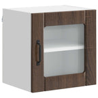 vidaXL Wandglas-Schrank LUCCA 2 pcs Brauneiche 40 x 31 x 40 cm