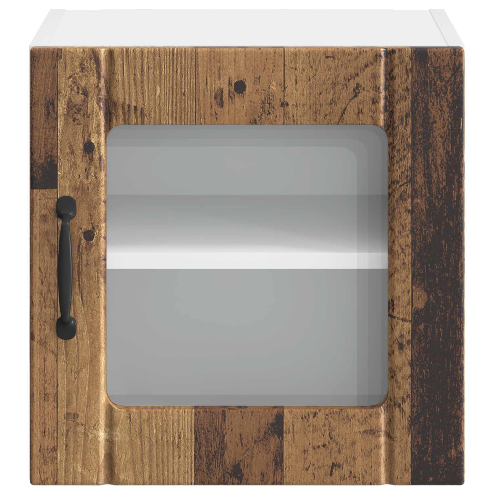 vidaXL Wandglas-Schrank LUCCA Altholz 40 x 31 x 40 cm Holzwerkstoff