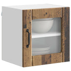 vidaXL Wandglas-Schrank LUCCA 2 pcs Altholz 40 x 31 x 40 cm