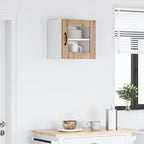 vidaXL Wandglas-Schrank LUCCA Artisan-Eiche 40 x 31 x 40 cm