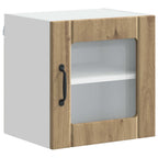 vidaXL Wandglas-Schrank LUCCA Artisan-Eiche 40 x 31 x 40 cm