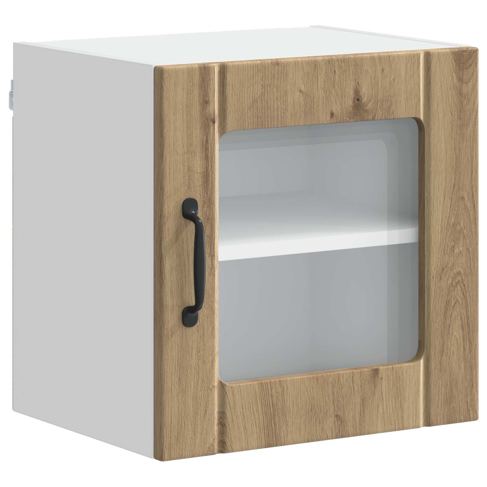 vidaXL Wandglas-Schrank LUCCA Artisan-Eiche 40 x 31 x 40 cm