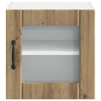 vidaXL Wandglas-Schrank LUCCA Artisan-Eiche 40 x 31 x 40 cm