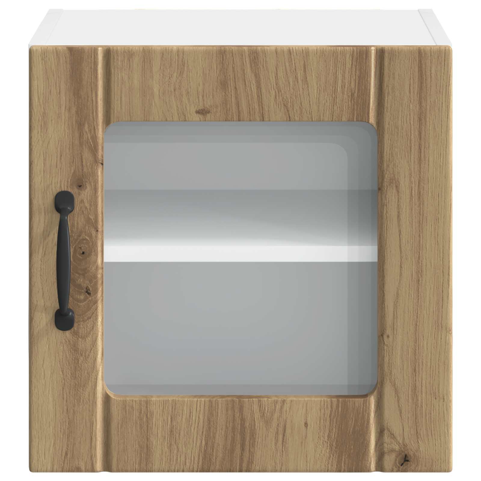 vidaXL Wandglas-Schrank LUCCA Artisan-Eiche 40 x 31 x 40 cm