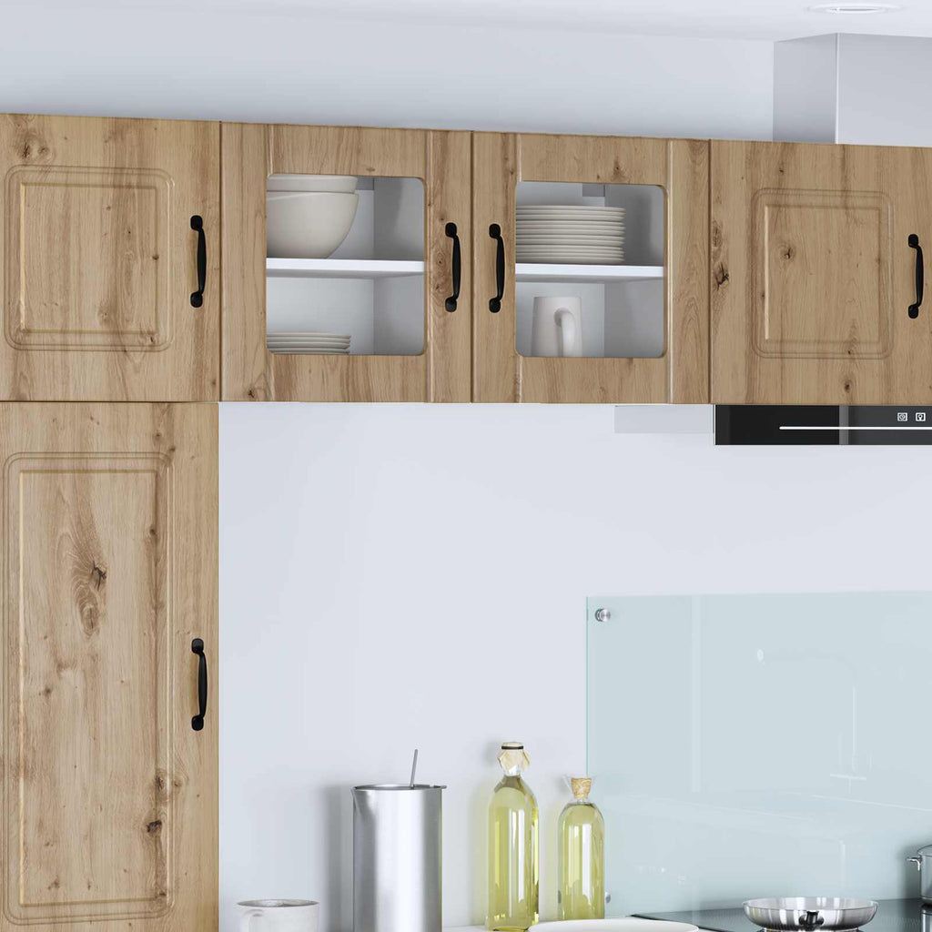vidaXL Wandglas-Schrank LUCCA 2 pcs Artisan-Eiche 40 x 31 x 40 cm
