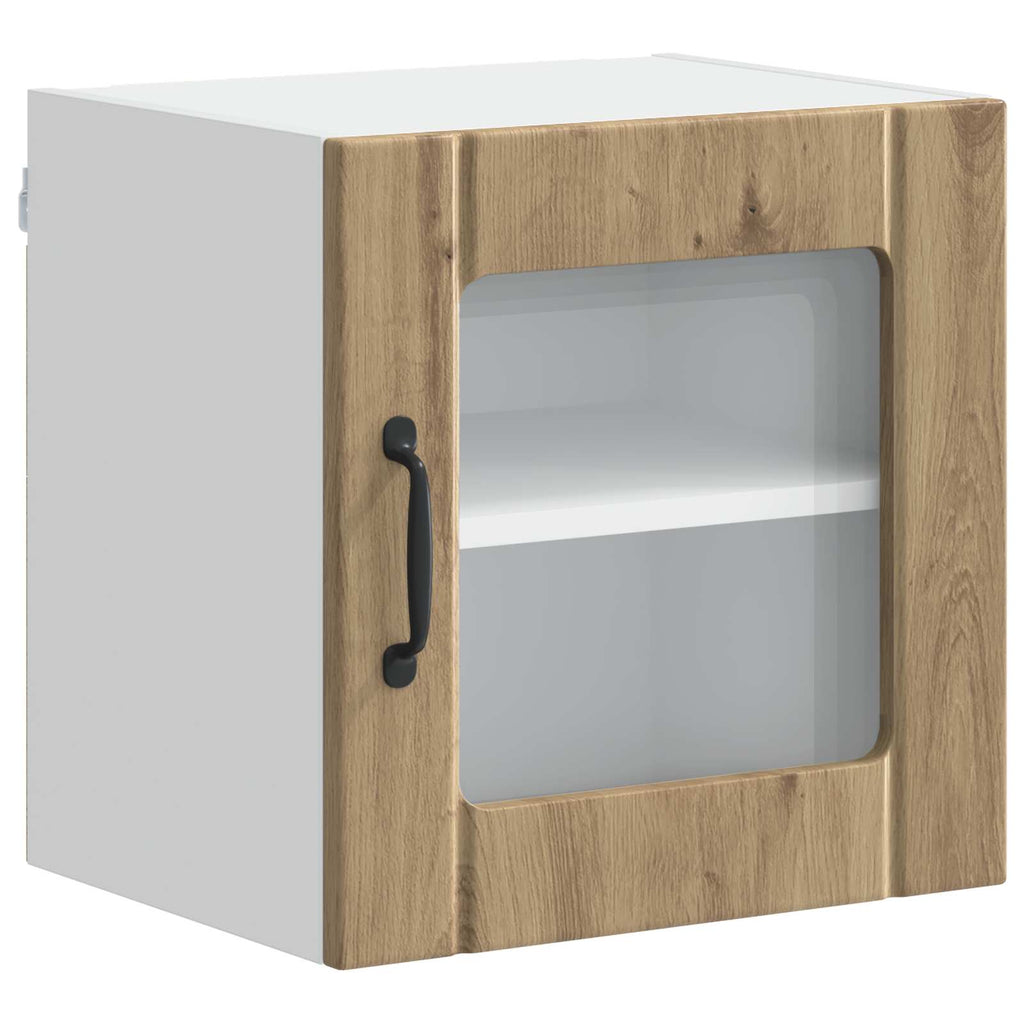 vidaXL Wandglas-Schrank LUCCA 2 pcs Artisan-Eiche 40 x 31 x 40 cm