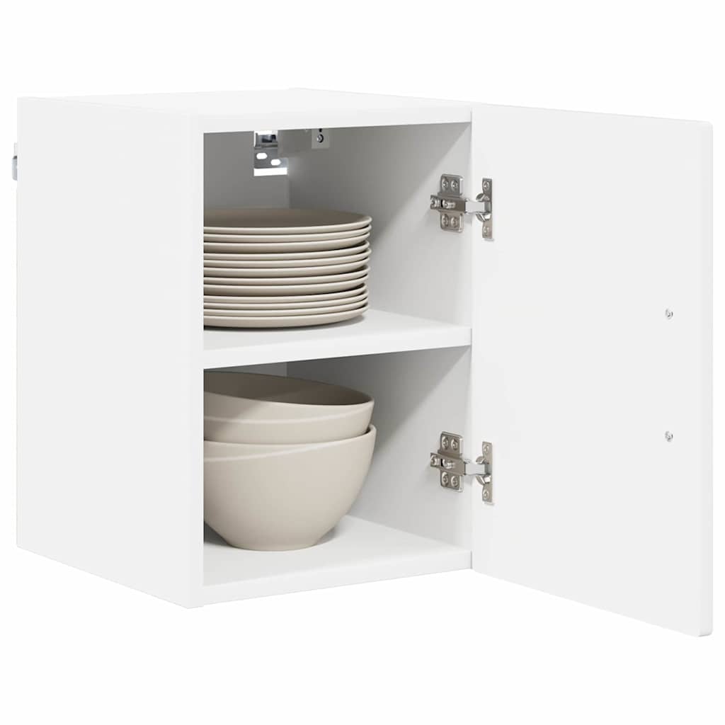 vidaXL Wandschrank LUCCA 2 pcs Hochglanz Weiß 30 x 31 x 40 cm