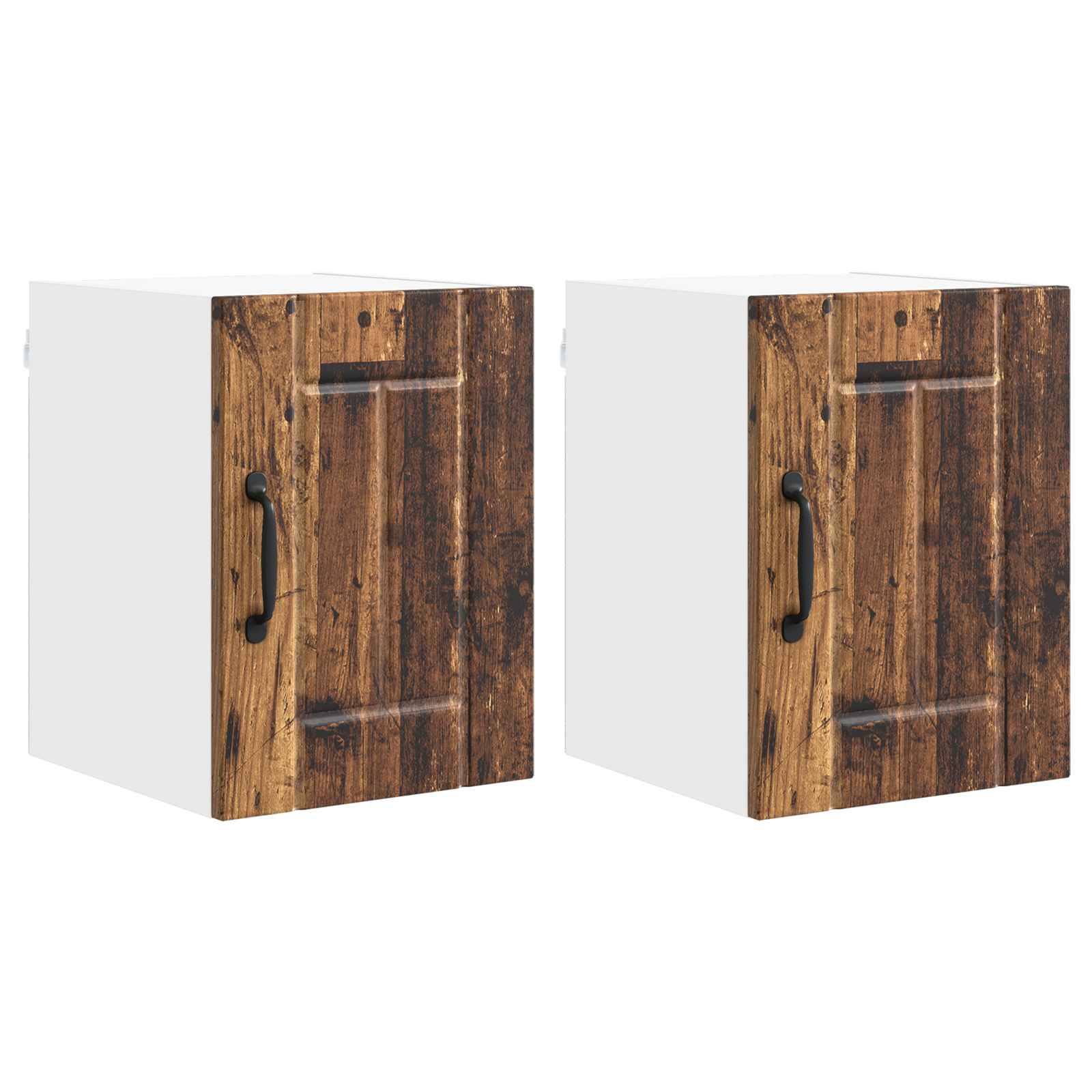 vidaXL Wandschrank LUCCA 2 pcs Altholz 30 x 31 x 40 cm Holzwerkstoff