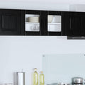 vidaXL Wandglas-Schrank LUCCA Schwarze Eiche 80 x 31 x 40 cm