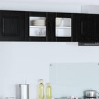 vidaXL Wandglas-Schrank LUCCA Schwarze Eiche 80 x 31 x 40 cm