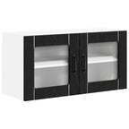 vidaXL Wandglas-Schrank LUCCA Schwarze Eiche 80 x 31 x 40 cm