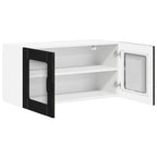 vidaXL Wandglas-Schrank LUCCA Schwarze Eiche 80 x 31 x 40 cm