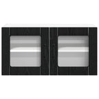 vidaXL Wandglas-Schrank LUCCA Schwarze Eiche 80 x 31 x 40 cm