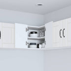 vidaXL Wand-Eckschrank LUCCA Weiß 57 x 57 x 40 cm Holzwerkstoff