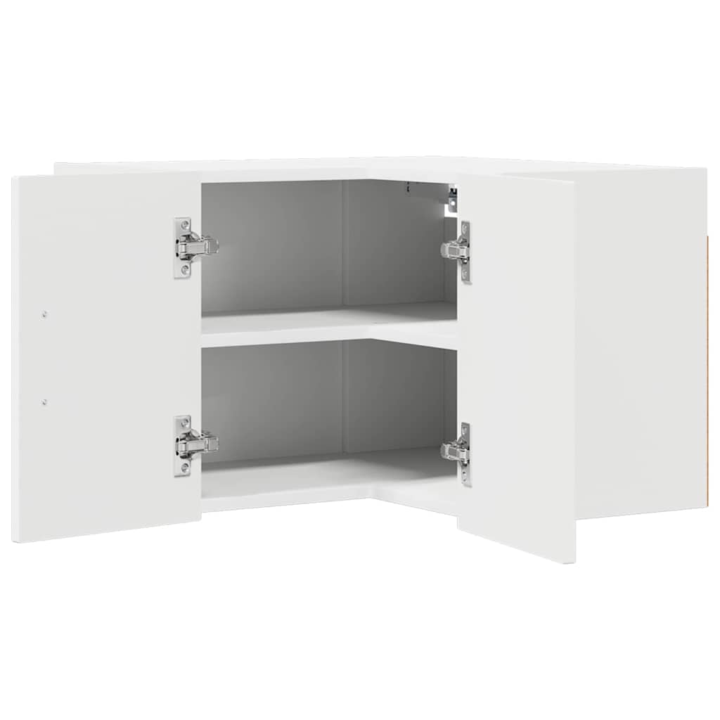vidaXL Wand-Eckschrank LUCCA Weiß 57 x 57 x 40 cm Holzwerkstoff