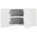 vidaXL Wand-Eckschrank LUCCA Weiß 57 x 57 x 40 cm Holzwerkstoff