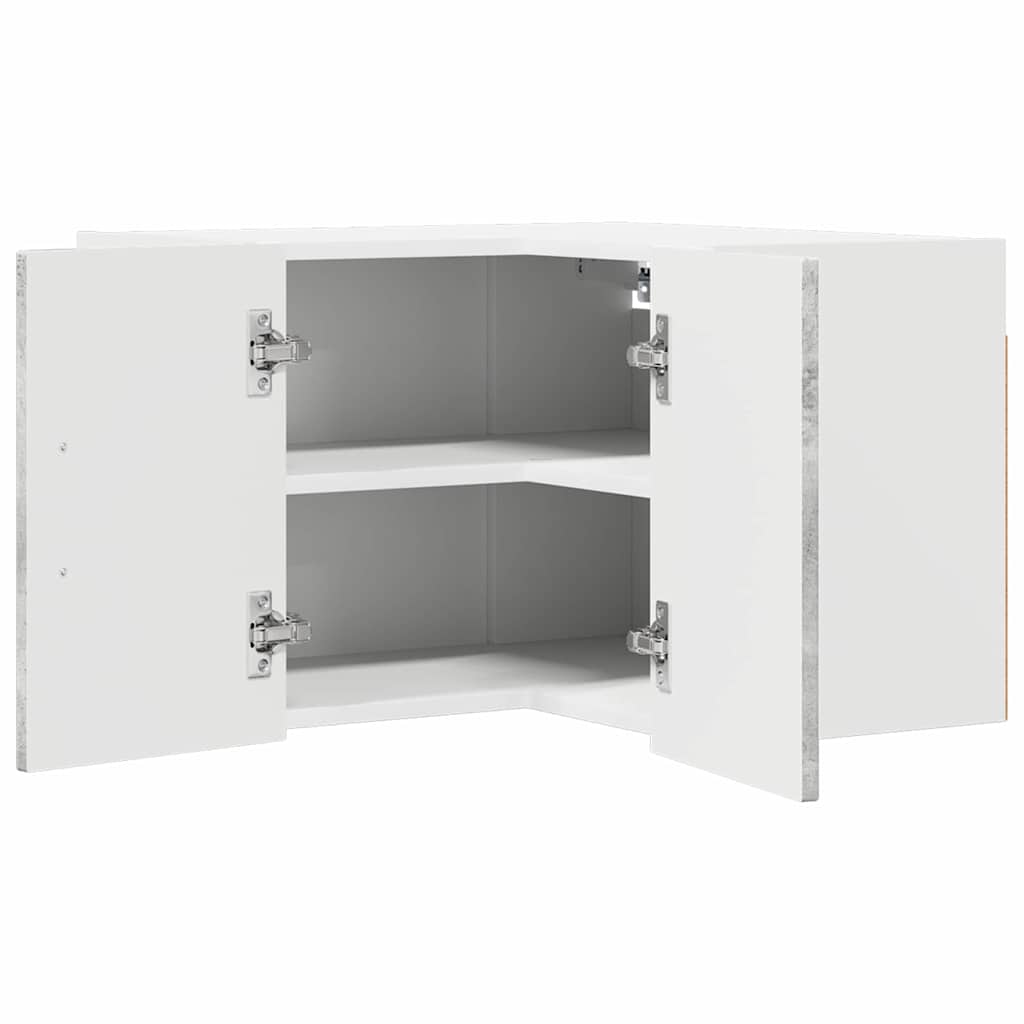 vidaXL Wand-Eckschrank LUCCA Betongrau 57 x 57 x 40 cm Holzwerkstoff