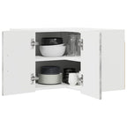 vidaXL Wand-Eckschrank LUCCA Betongrau 57 x 57 x 40 cm Holzwerkstoff