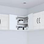 vidaXL Wand-Eckschrank LUCCA Hochglanz Weiß 57 x 57 x 40 cm