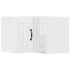 vidaXL Wand-Eckschrank LUCCA Hochglanz Weiß 57 x 57 x 40 cm