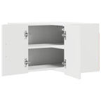 vidaXL Wand-Eckschrank LUCCA Hochglanz Weiß 57 x 57 x 40 cm