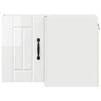 vidaXL Wand-Eckschrank LUCCA Hochglanz Weiß 57 x 57 x 40 cm