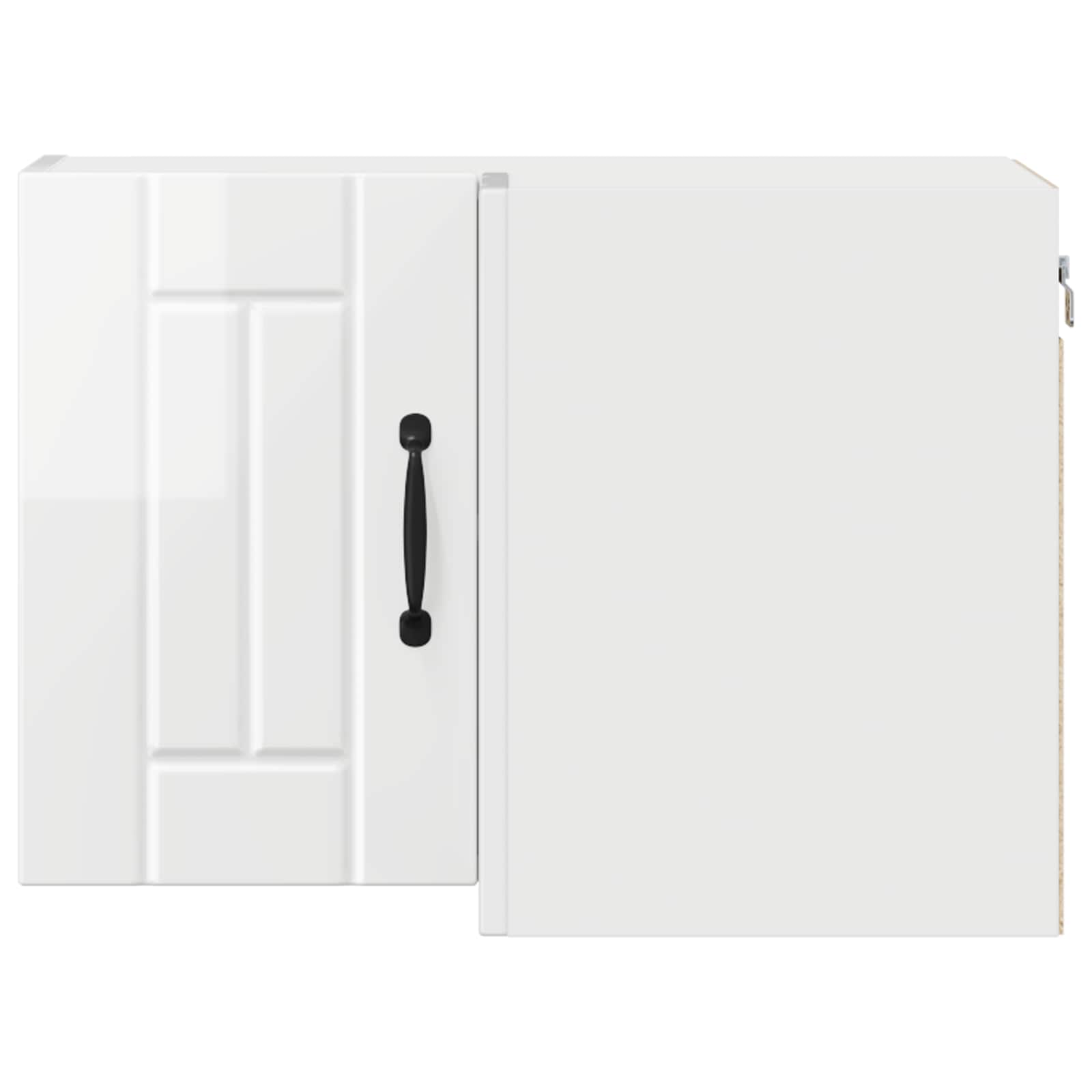vidaXL Wand-Eckschrank LUCCA Hochglanz Weiß 57 x 57 x 40 cm